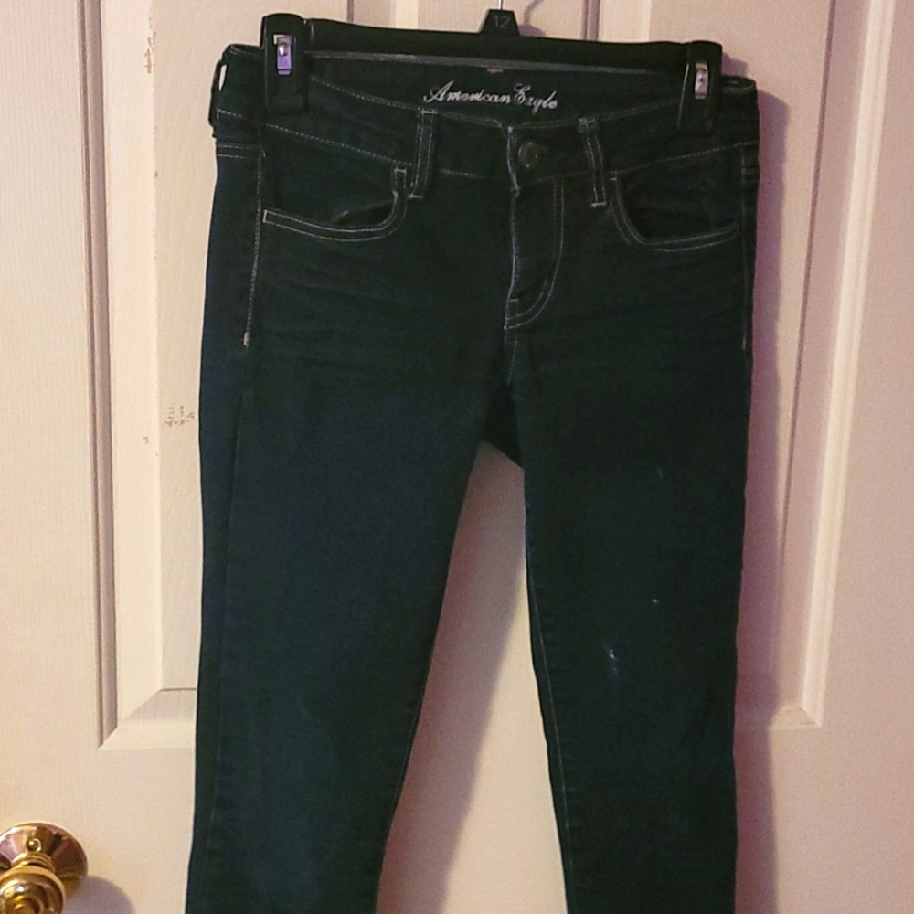 Dark wash super skinny jeans